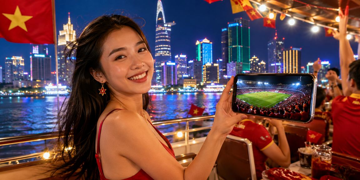 Bầu không khí casino neon sôi động tại TP Hồ Chí Minh với ánh đèn hào nhoáng