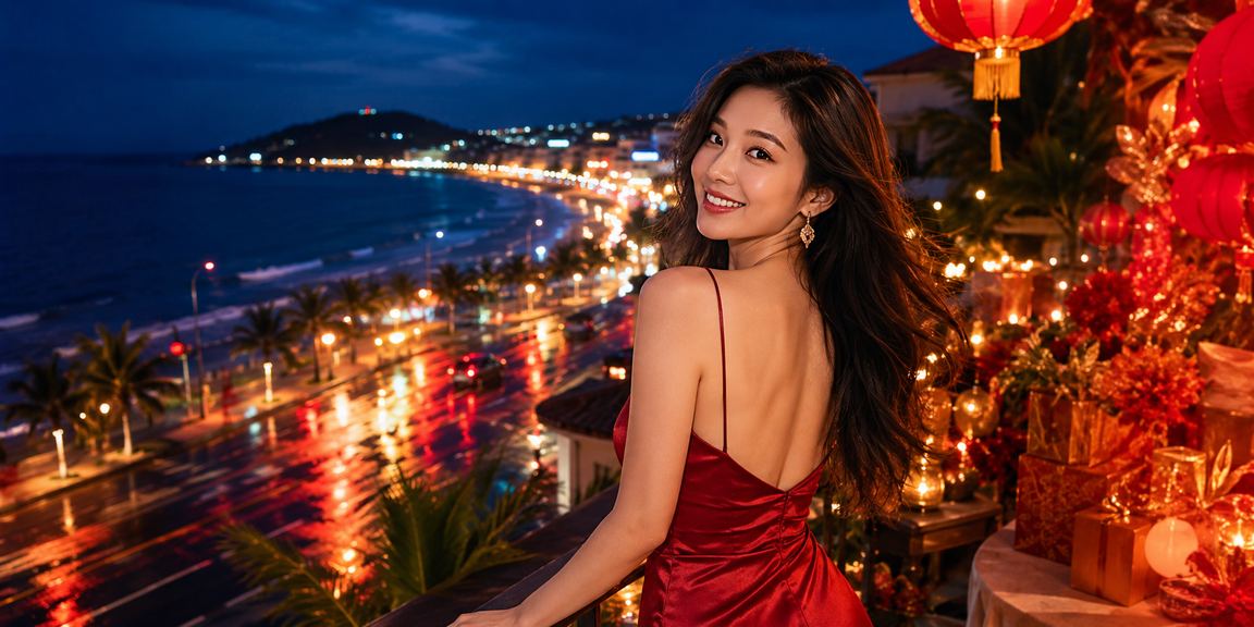 Không khí giải trí casino sôi động tại bãi biển Phan Thiết buổi tối